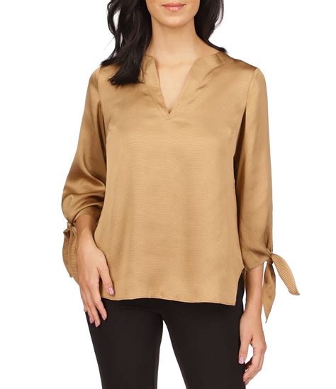 michael michael kors michele tie sleeve blouse womens|Michael Kors summer tops.